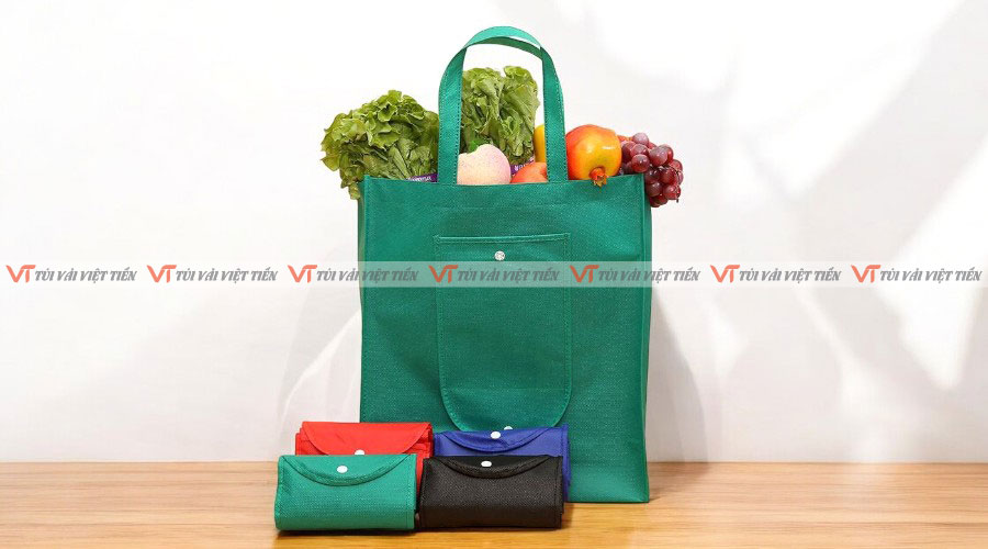 Một số màu sắc túi vải không dệt gấp gọn có sẵn 