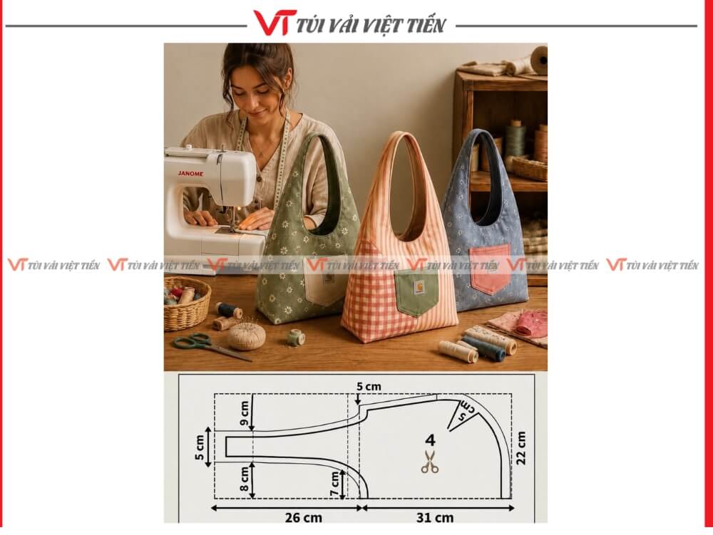 may túi vải số lượng lớn