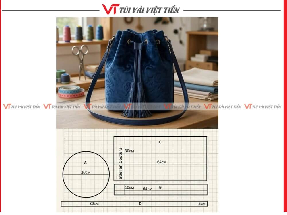cách may túi vải có dây kéo đơn giản