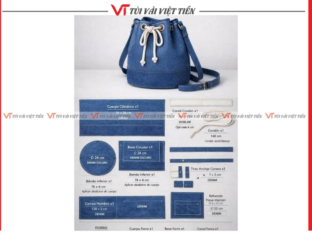 cách may túi vải có khóa kéo