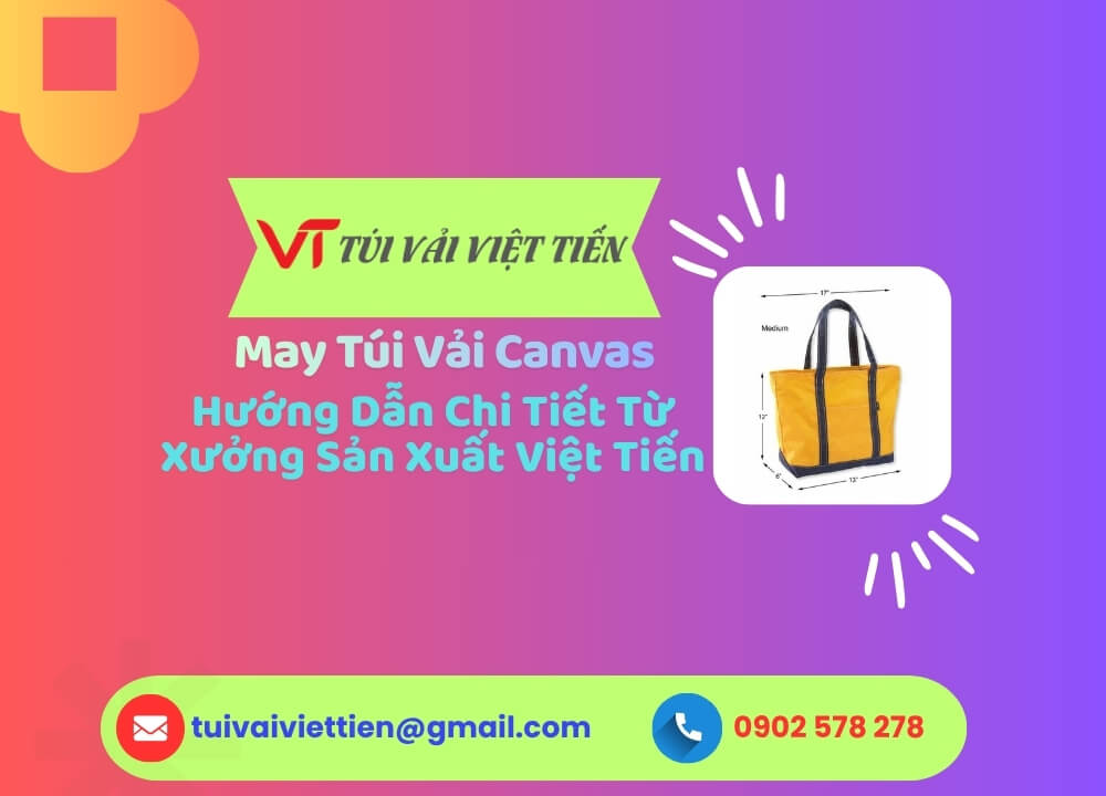 may túi vải canvas