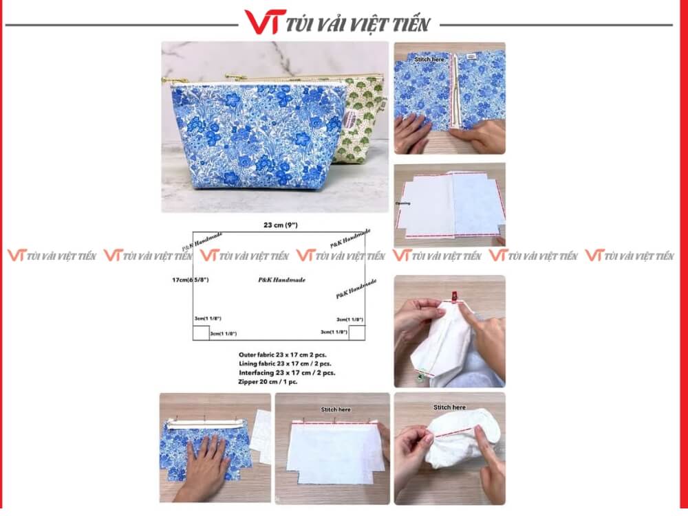 Cách may túi vải nhỏ bằng tay